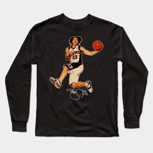 Steve Nash Basketball Legend Signature Vintage Retro 80s 90s Bootleg Rap Style Long Sleeve T-Shirt